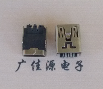 麻涌镇MINI USB前两脚插座 90度卧式 端子DIP针脚定义