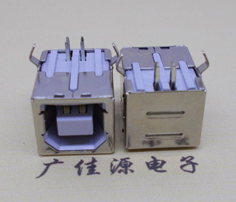 麻涌镇USB BF90度母座 打印机接口 卧式插板DIP白胶
