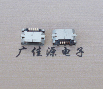 麻涌镇Micro USB平口全贴板 鱼叉脚5.0长带定位柱加焊盘