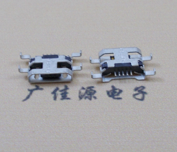 麻涌镇MICRO USB 5PIN接口 沉板1.6MM 四脚插板无导位