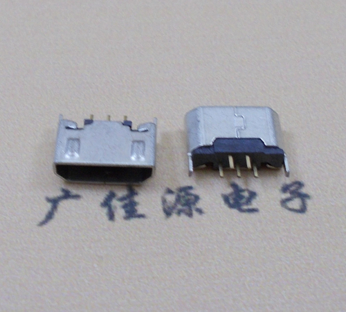 麻涌镇迈克USB 180度母座5p直插带地脚1.5端子直口