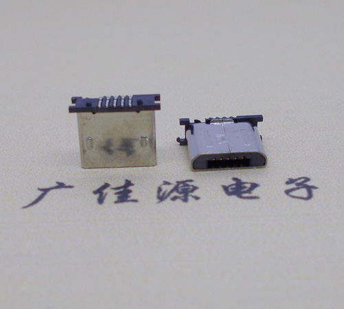 麻涌镇MICRO USB 5P公头短体5.6mm立贴带柱无卡勾