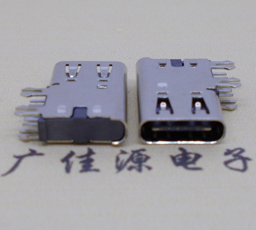 麻涌镇侧插USB3.1接头座子.90度type-c母座.6p侧插连接器