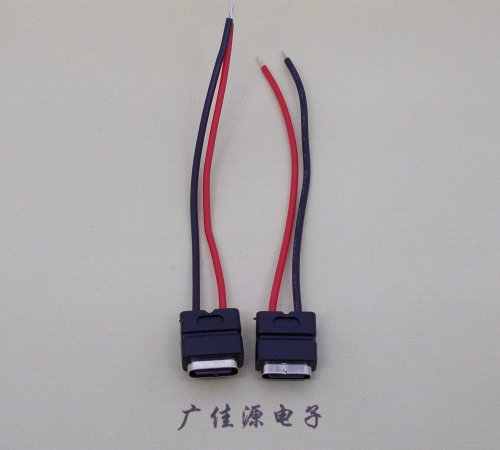 麻涌镇type c2p防水母座焊线式带线注塑成型带接线端子/不带接线端子充电连接器