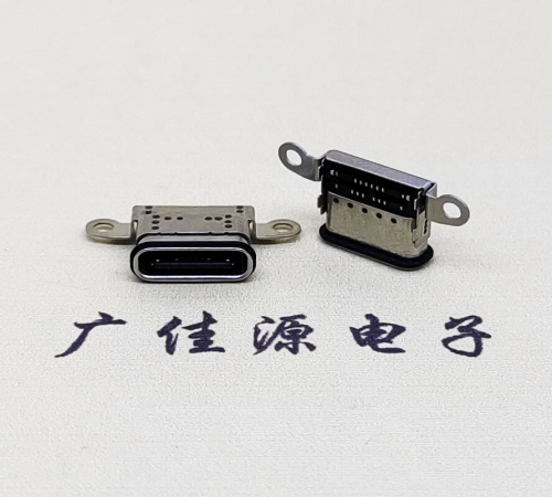 麻涌镇USB 3.1C口.TYPE-C16P防水双排贴插座带螺丝孔